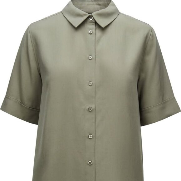 Like New Women Riverdale Shirt in Khaki Green by Vallier, size M - Picture 1 of 9